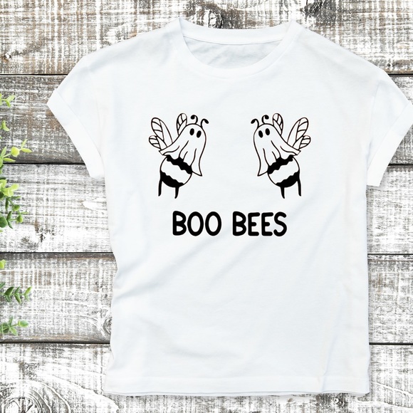 NWT Boo Bees Ghost Halloween Graphic Tee Shirt - Picture 4 of 7